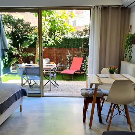 Sun-beach Avec Parking Et Jardin - 500m Des Plages De Juan Les Pins Антиб